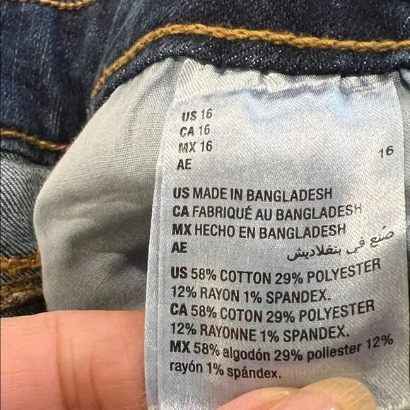 Style & Co. Straight Leg Jeans - Medium Blue Wash - Size 16 - Picture 4 of 4